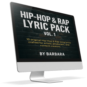 Hip-Hop & Rap Lyric Pack Vol. 1 – 10 Original Songs | by Barbara: