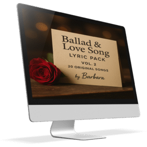 Ballad & Love Song Lyric Pack Vol. 2 – 20 Original Songs | by Barbara: