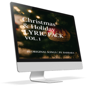 Christmas & Holiday Lyric Pack Vol. 1 – 10 Original Songs | by Barbara: