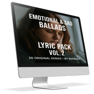 Emotional & Sad Ballads Lyric Pack Vol. 2 – 20 Original Songs | by Barbara:
