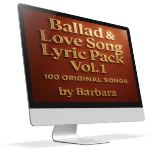 Ballad & Love Song Lyric Pack Vol. 1 – 100 Original Songs for Acoustic Guitar by Barbara
