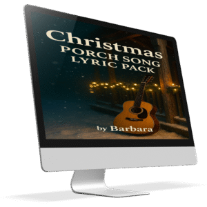 Christmas Porch Song Lyric Pack – 100 Original Holiday Songs for Acoustic Guitar by Barbara